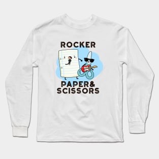 Rocker Paper And Scissors Funny Game Pun Long Sleeve T-Shirt